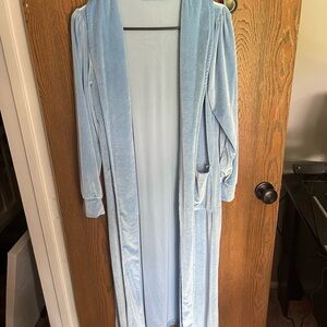 Blue velvet kimono